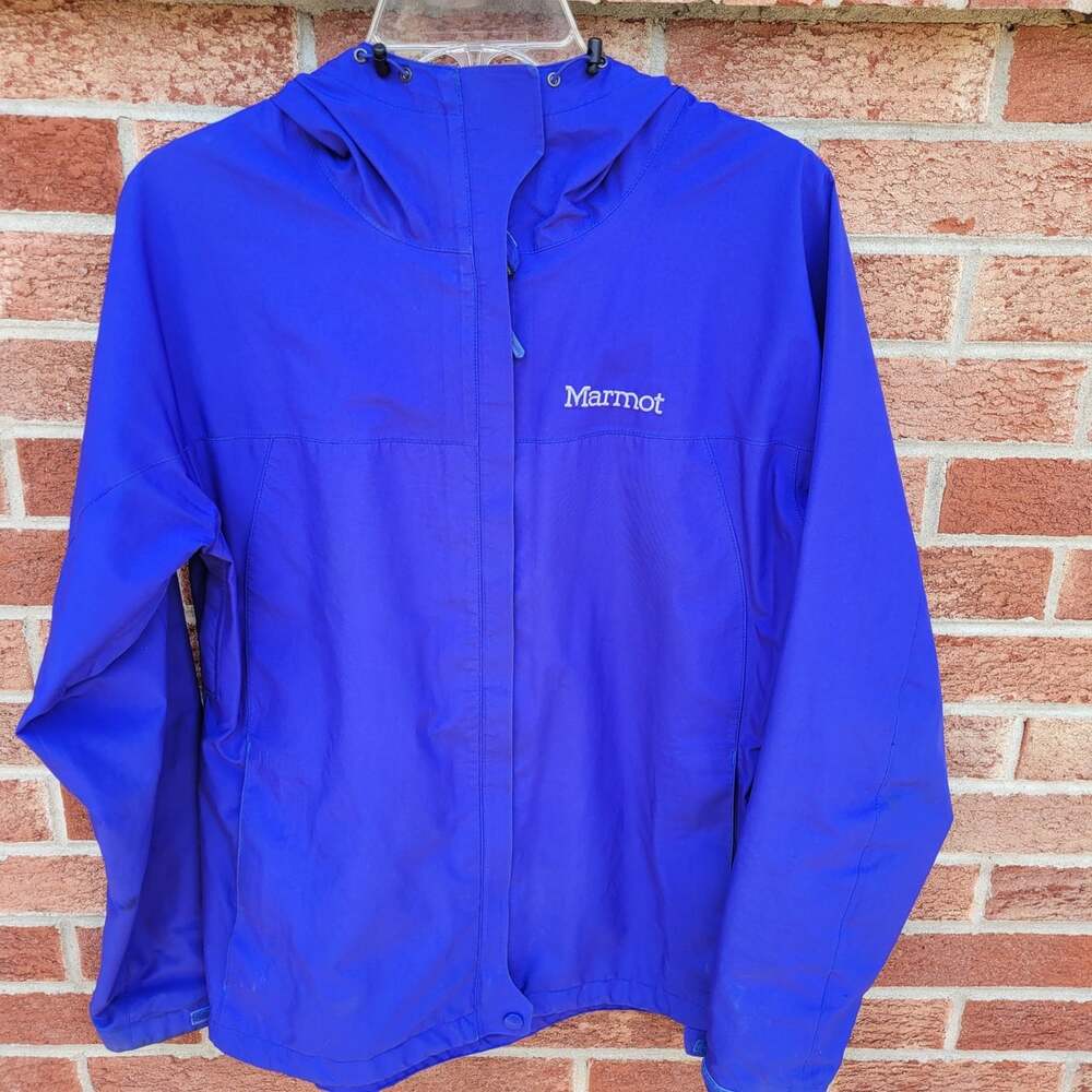 Marmot Rain Jacket Women's Size Medium Gore-Tex Hooded Purple